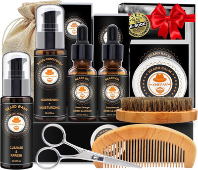 Bartpflegeset Geschenkset für Männer - Öl, Balsam, Kamm - Ihn/Papa/Ehemann