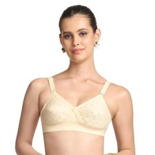 TRYLO Women's Cotton Padded Wire Free Non-Wired Full-Coverage Bra
