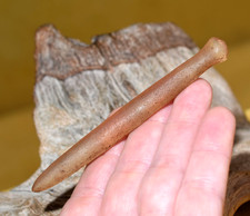 Ancient African Neolithic Hand Carved Stone Piercing Plug / Hair Pin Decoration