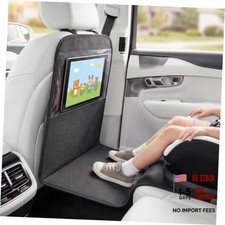 Car Seat Back Kick Mat with Footrest and Tablet Holder for Kids