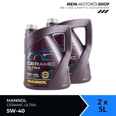 Mannol Ceramic Ultra 5W-40 MB 226.5 Renault RN0700 VW BMW 2x5 Liter = 10 Liter