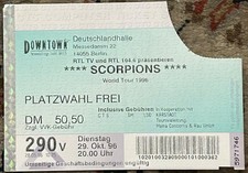 Scorpions, Eintrittskarte, Berlin Deutschland...