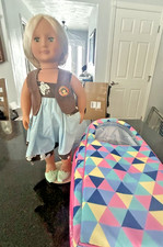 Our Generation 18  Doll w/ Sleeping Bag Backpack Carry Case Battat