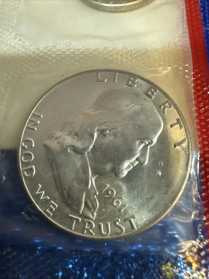 1961 Uncirculated Silver Mint Sets! Coin 10 coin! Both P & D Sets W/90% Silver - Image 2 of 4