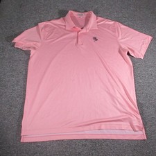 Peter Millar Polo Shirt Mens XL Pink Summer Comfort Golf Performance Geometric