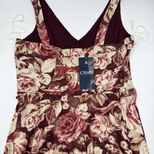 Chaps Floral Dress Womens Size Small Vintage Inspired NEW NWT