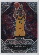 2021-22 Panini Prizm Draft Picks Fireworks Circles Davion Mitchell #11 0c2