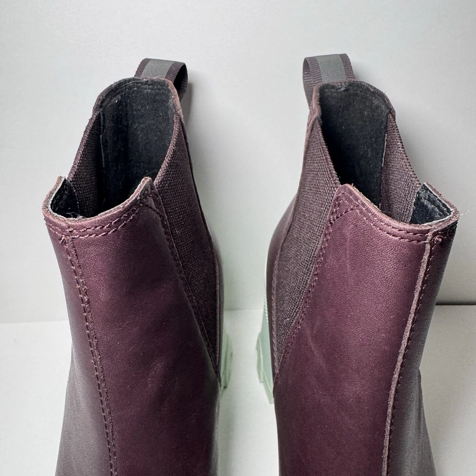 Sorel Brex Waterproof Leather High-Heel Chelsea Boots Cinder Women’s 7 New - Image 3 of 4