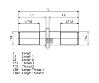Radbolzen DT Spare Parts 10.30002 M22 X 1,5