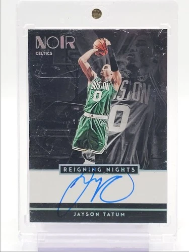 JAYSON TATUM 2018-19 PANINI NOIR REIGNING NIGHTS BLACK BOX AUTO 1/1 Q7002