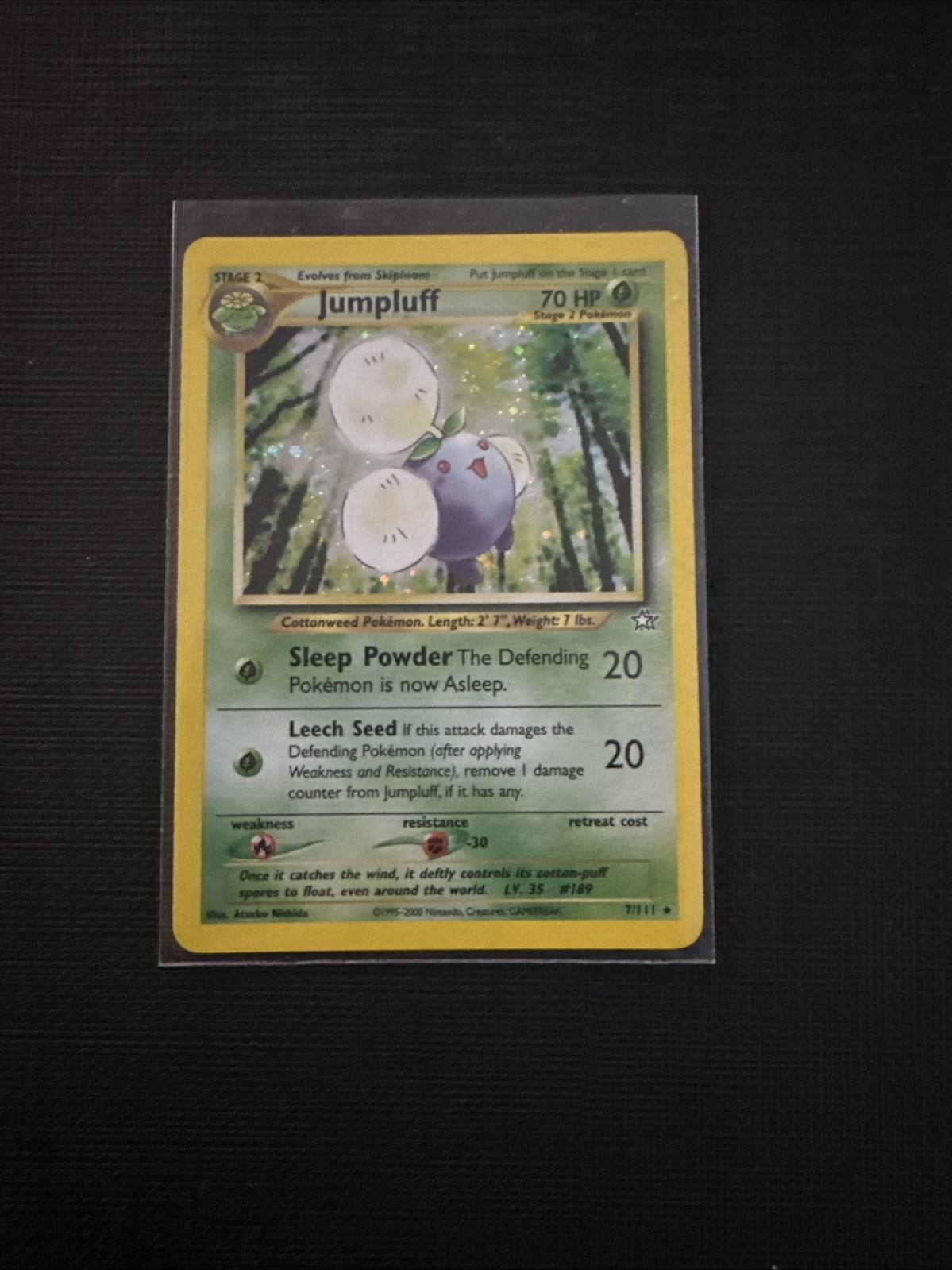 Jumpluff 7/111 Holo Rare Neo Genesis Unlimited Pokémon Card Near Mint-Mint