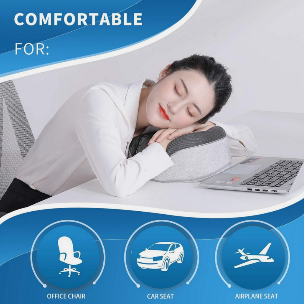 Travel Neck Pillow 100% Pure Memory Foam Pillow Chin Support Pillow Adjustable f