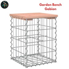 Garden Bench Park Outdoor Bench Seat Gabion Design Solid Douglas Wood vidaXL