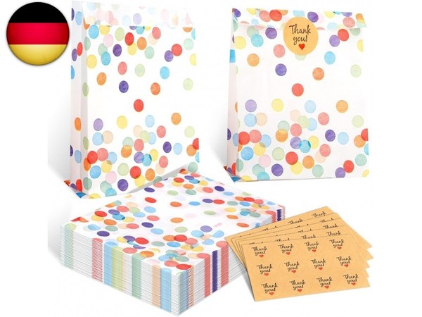 50 StüCk GeschenktüTen Kindergeburtstag, GeschenktüTe Aus Papier Mit 60 Au-image