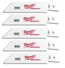 ?? Milwaukee 49-00-5414 M12 Hackzall Klingen 5 St?ck f?r PVC Schneiden Recip ...