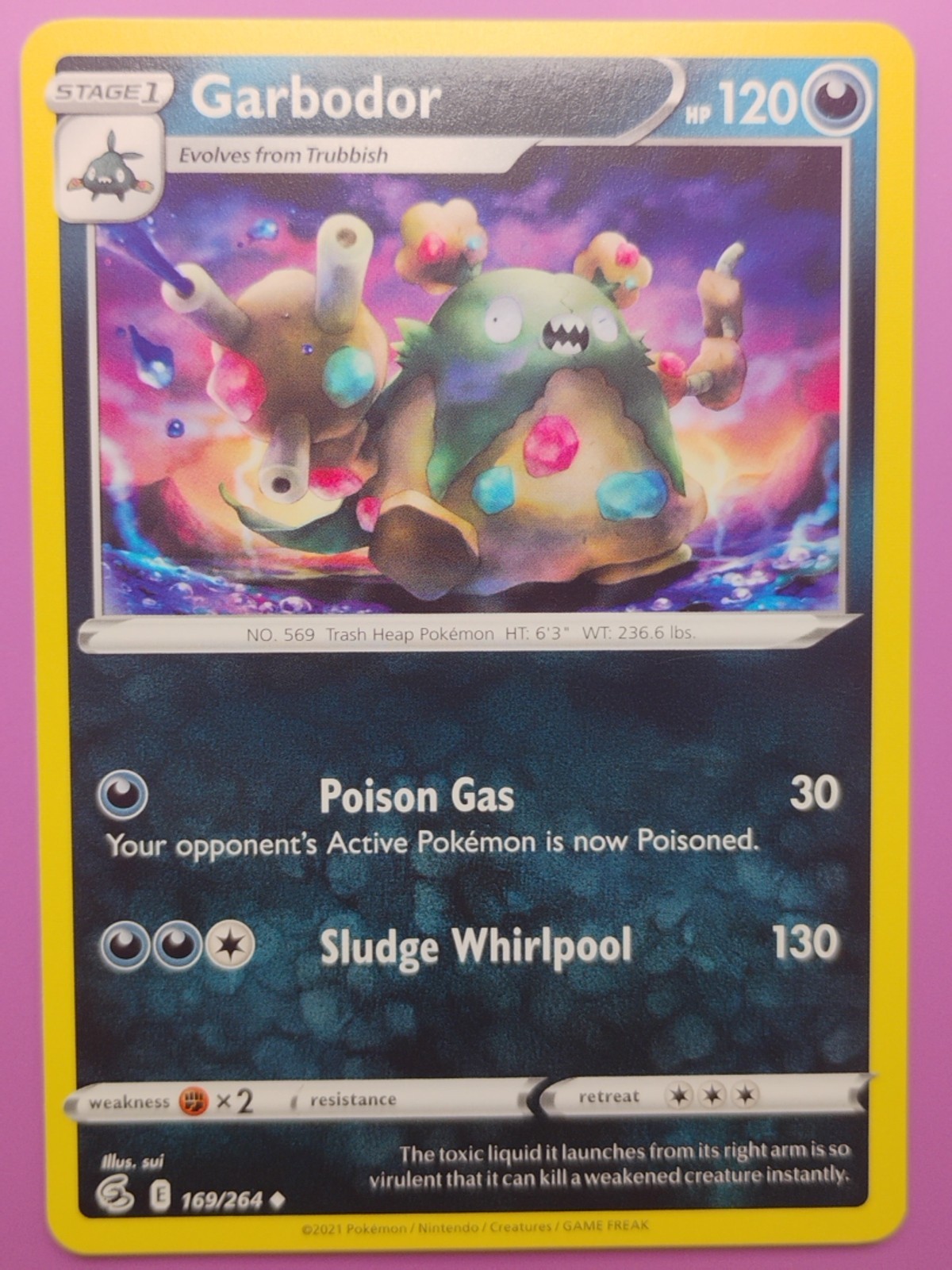 Garbodor 169/264 Fusion Strike Regular Finish Pokemon Card