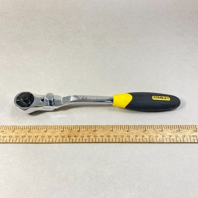 Stanley Socket Ratchet Wrench Rotating Head 3/8'' Soft Grip Handle #87-998