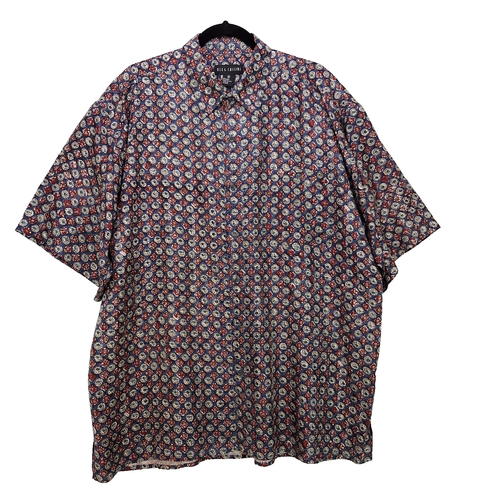 Botón Informal Floreado Oleg Cassini-Down Shirts for Men