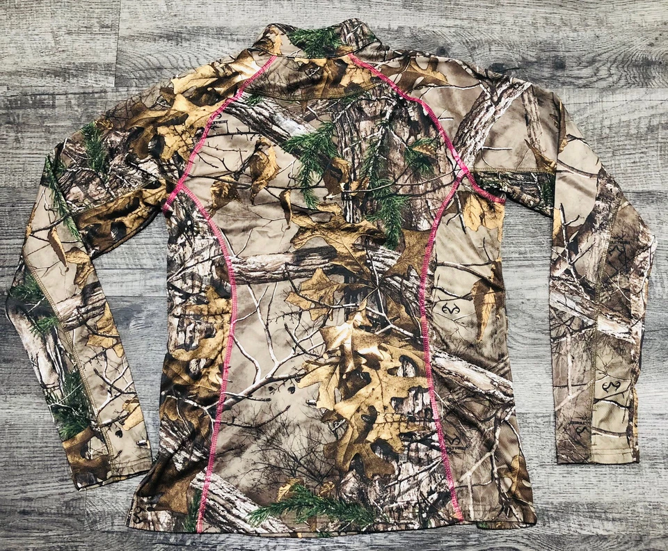 Realtree Camo Pullover Half Zip Sweatshirt Men’s Camouflage Sz L (42-44) A6 - Image 2 of 4