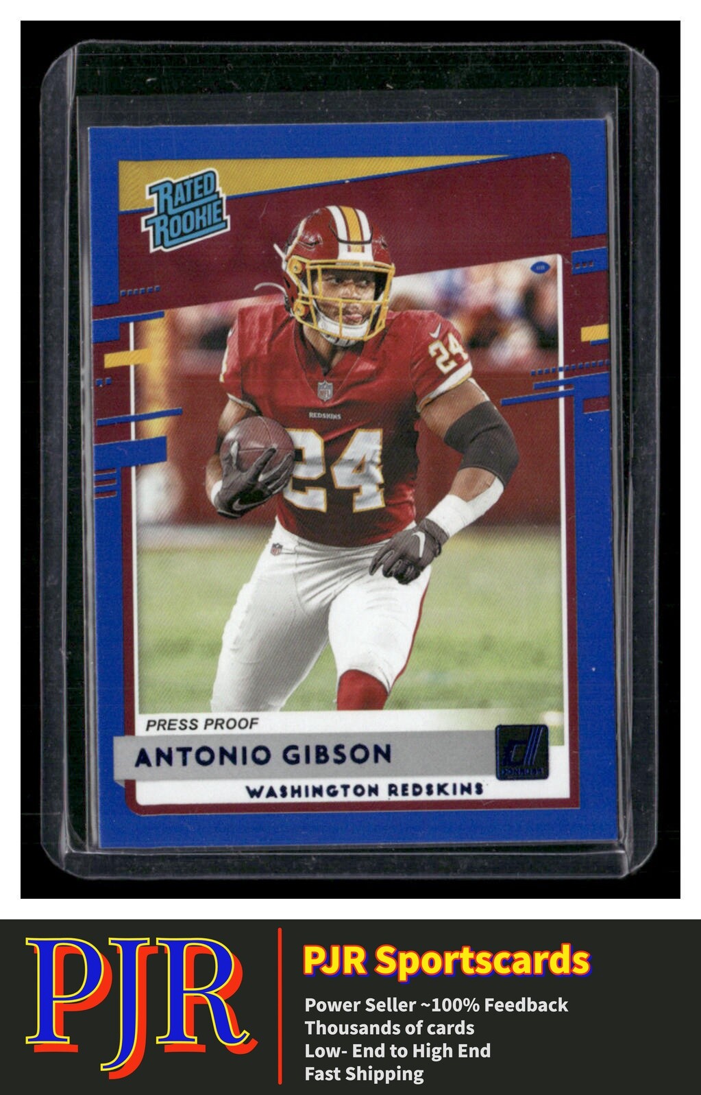 Antonio Gibson 2020 Donruss #335 Washington Press Proof Blue 35% Off 4+