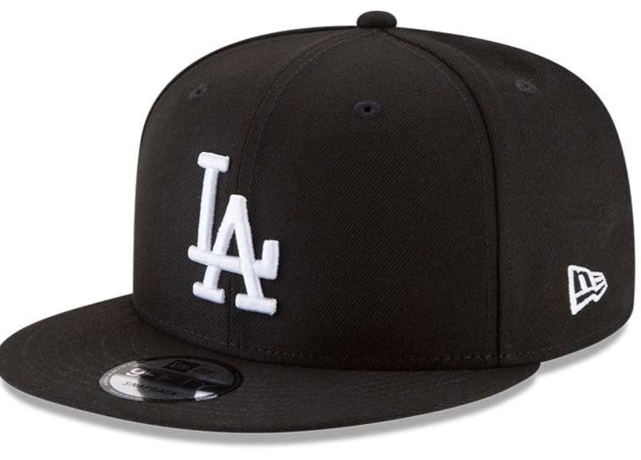 NEW ERA 9FIFTY BASIC SNAPBACK HAT CAP MLB LOS ANGELES LA DODGERS BLACK ADULT MEN