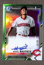 2021 Bowman Chrome #CPA-MB Mariel Bautista RC Auto Green Refractor SP #/99