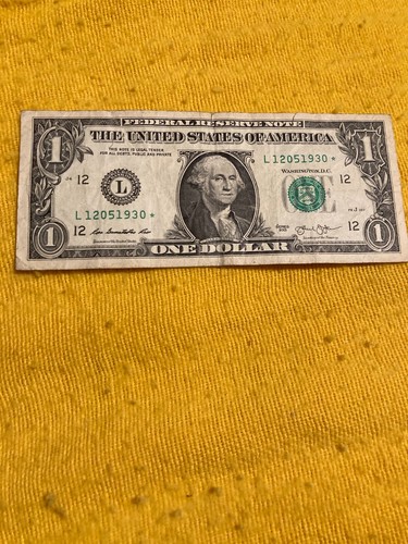 BIRTHDAY STAR NOTE Dec 5 1930 or May 12 1930 2013 Series One Dollar Bill Fancy - Picture 2 of 3