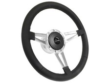 1967-68 Chevrolet Camaro 14 Leather 9-bolt Steering Wheel Kit 68-69 Emblem
