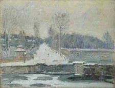 Alfred Sisley The Watering Place At Marly Le Roi A4 Print