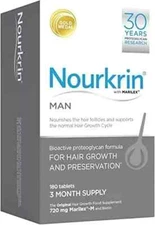 Nourkrin Man 180tablets - (3 month Supply) -FREE SHIPPING