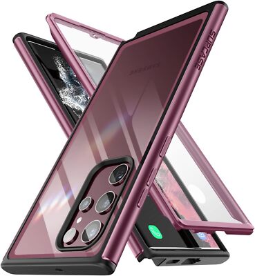 SUPCASE For Galaxy S22Ultra 5G Slim Frame Clear Case with Screen Protector Cover