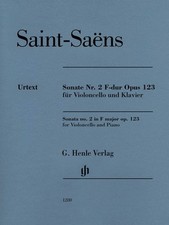Saint-Saens Sonata for Violoncello and Piano Op 123 No 2 in F Major 051481280