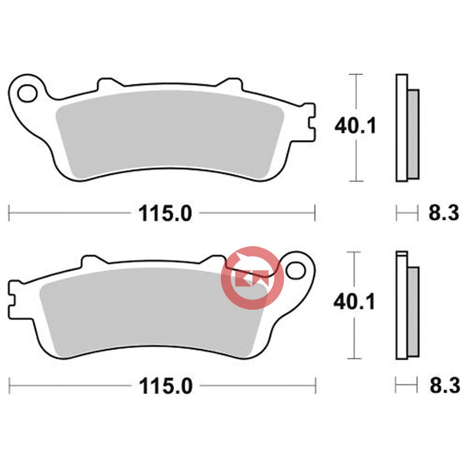 SBS 735HS 4 PASTIGLIE FRENO ANTERIORE HONDA CBR 1100 XX SUPERBLACKBIRD 1996-2006 - Изображение 2 из 4