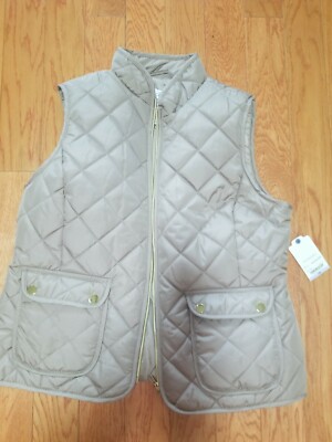 JOHN'S BAY QUALITY APPARREL TAN QUILTED VEST SIZE