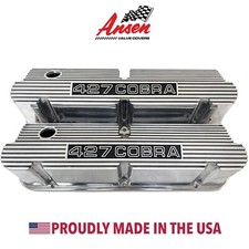 Ford Small Block 427 Cobra Pentroof Polished Tall Valve Covers - Style 2 -ansen