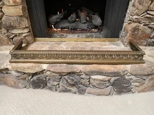 ANTIQUE ENGLISH TUDOR ROSE ENGLISH VICTORIAN SOLID BRONZE SURROUND C1890s