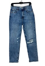 We the Free People Dakota Straight Leg Jeans Size 27 Denim Distressed High Rise