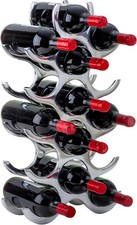 Portabottiglie Vino Scaffale per 15 Bottiglie Cantinetti Portavini in Metallo