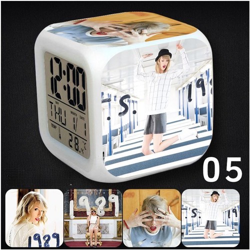 Taylor Swift LED Digital Alarm Clock Table Night Light Colour Change Xmas Gifts - Picture 9 of 14