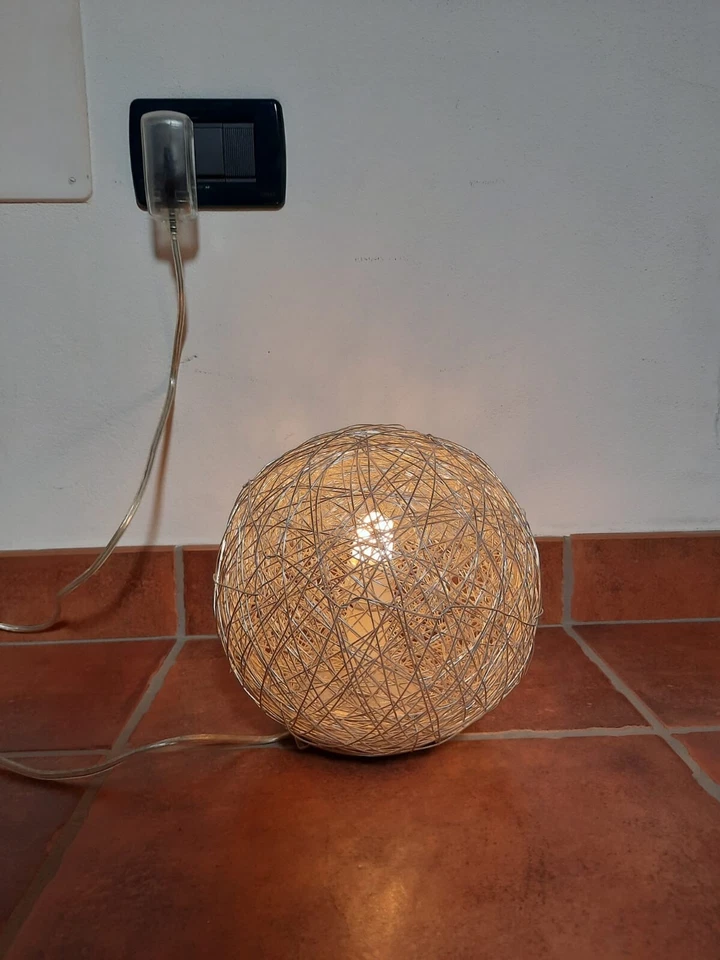 abatjour da comodino, in acciaio inossidabile diametro 20 cm - Immagine 2 di 3