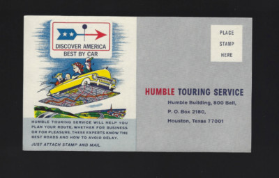 1968 Humble Oil Touring Service Maps Order Form Happy Motoring Discover America