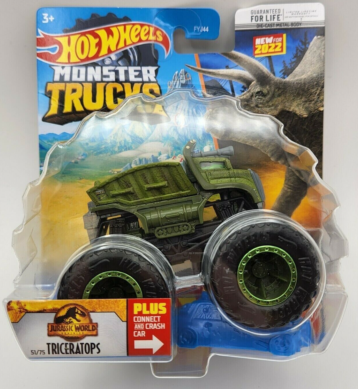 Hot Wheels Monster Truck 2022 Jurassic World TRICERATOPS Dinosaur 1:64  🌟NEW🌟