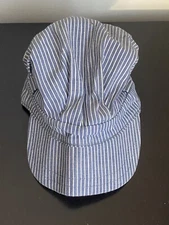 Blue and White Railroad Engineer Train Conductor Size M