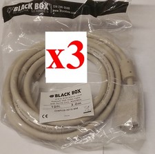 x3 Black Box Video Cable Male HD15 10ft EVNPS06-0010-MM Ferrite core 3pcs
