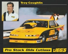 1998 Troy Coughlin Jeg's Oldsmobile Cutlass Pro Stock NHRA Hero Card