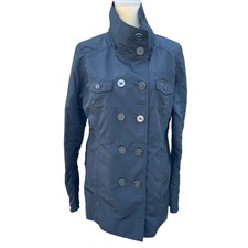 Hurley Dark Gray / Dark Green Xl Double Breasted Nylon Windbreaker Beach Jacket