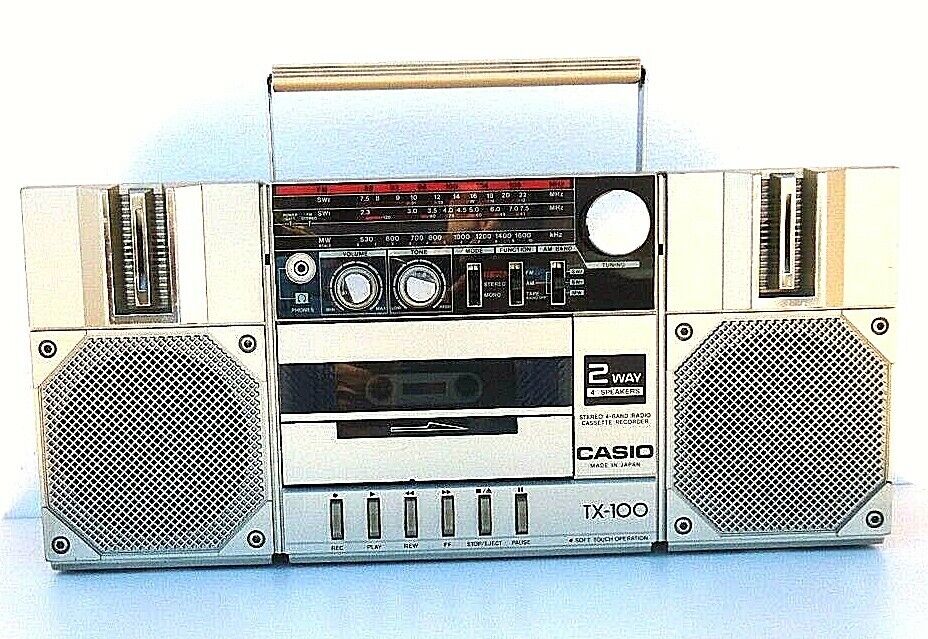 Radio cassette Recorder CASIO TX-100 Boombox vintage retro clasica
