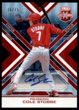Cole Stobbe Rookie 2016 Elite Extra Edition Autographs Status Red Die Cut #86 