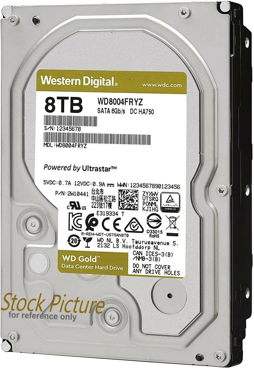 Western Digital WD Gold HDD WD8004FRYZ 8TB w/ 256MB Cache