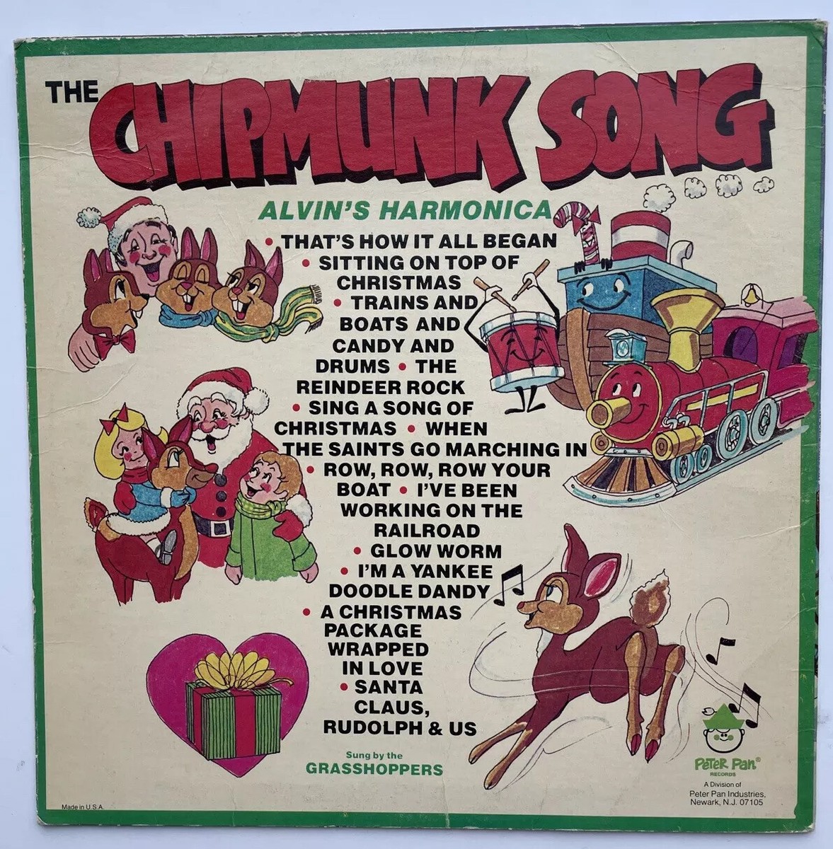 【中古】 ザ・ゴールデン・チュップス/ＣＤシングル（１２ｃｍ）/SNR-11085 THE GRASSHOPPERS THE CHIPMUNK SONG CHRISTMAS LP PETER PAN RECORDS